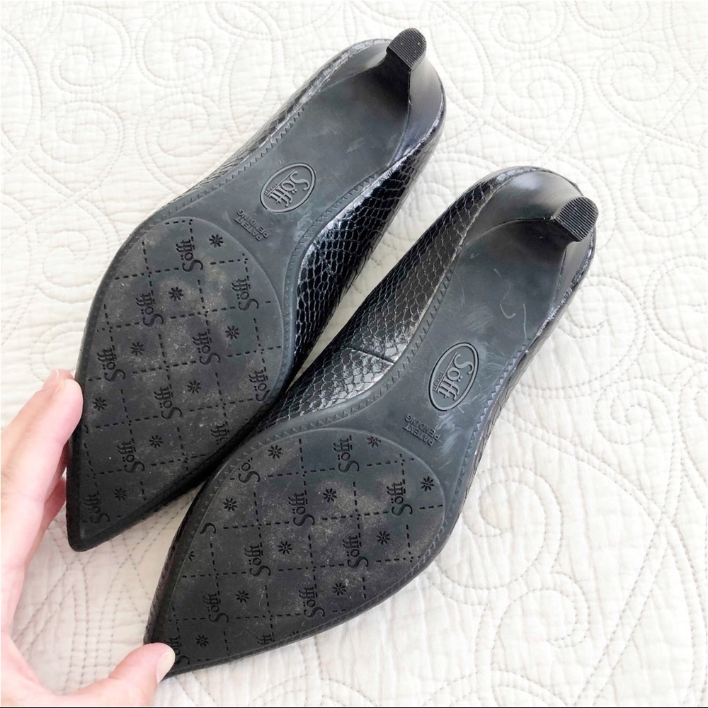 Söfft Vesper Pointed Toe Snake Embossed Pumps - Picture 8 of 9